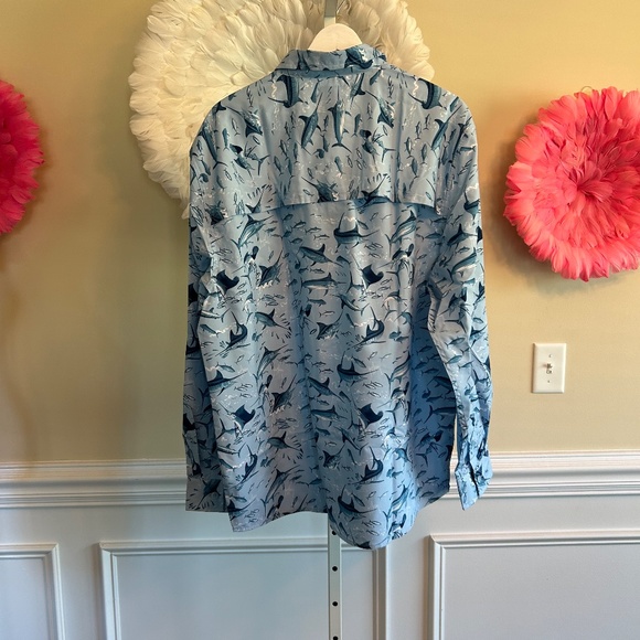 NWT Guy HarveyPowder Blue Fishing Shirt Size L - Picture 2 of 5
